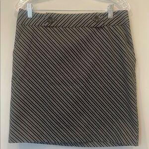 Black and White straight Skirt size 8